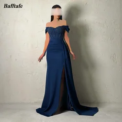 Bafftafe Mermaid Matte Satin Prom Dresses For Women Beaded Evening Dress Formal Special Occasion Party Gowns Customized soirée