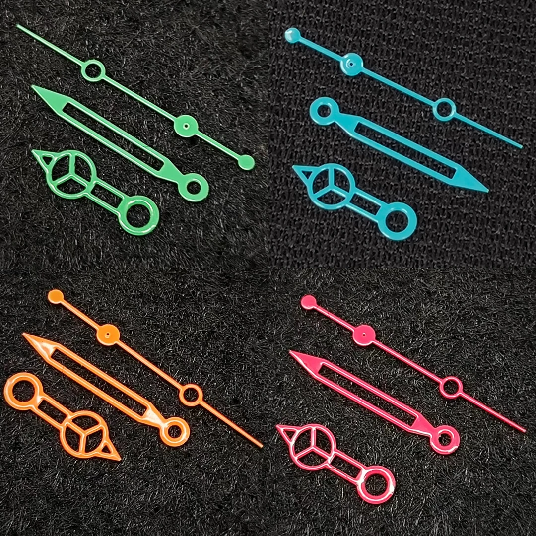 Новые часы NH35, цветные полые стрелки, указатель часов без светящихся стрелок, аксессуары для часов, детали для механизма NH35/NH36/4R/7S