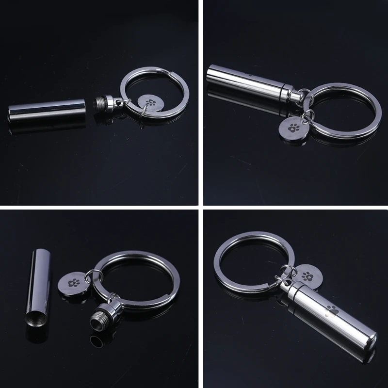 Cremation Urn Keychain for Pet Ashes Cremation Jewelry for Human Ashes Dog for Cat Cremation Holder X3UC