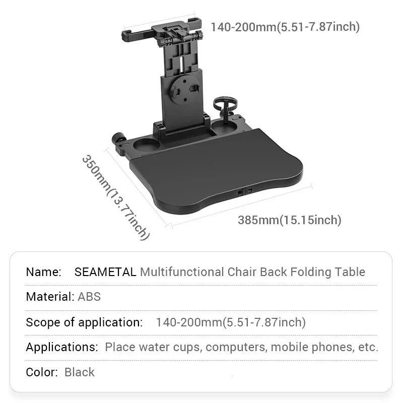 Car Back Seat Foldable Table Tray Tablet Laptop Holder Auto Seat Back Desk Tissue Box Cup Phone Holder Folding Table NEW