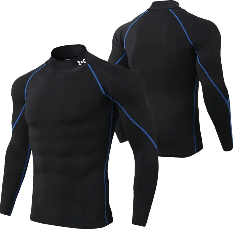 قميص منكمش للرجال، صالة الألعاب الرياضية واللياقة البدنية، والرياضة، والجري، تي شيرت علوي، تي شيرت بأكمام قصيرة سريع الجفاف للرجال #6