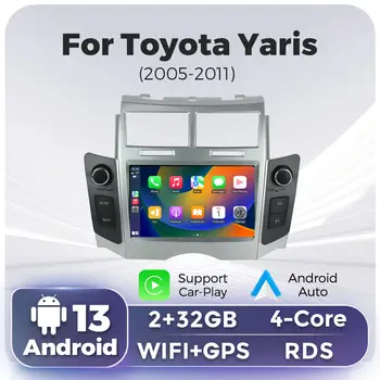 Inteligentní autorádio s obrazovkou pro Toyota Yaris 2005 2006 2007 2008 2009 2010-2012 Carplay Autorádio 2din Android BT WIFI 10 nejlepší prodej Rádio s Androidem pro Toyota Yaris - №9