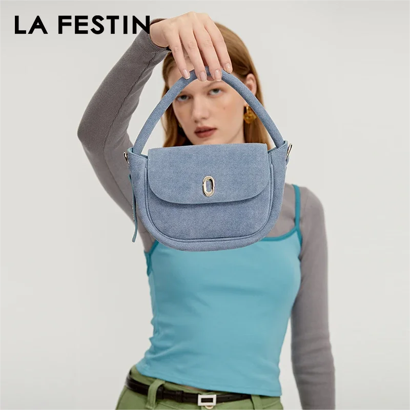 

LA FESTIN Original Brand Women Bag 2023 New Shoulder Bag Crossbody Bag Luxury Designer Handbags Female Bag Track Saddle Bag