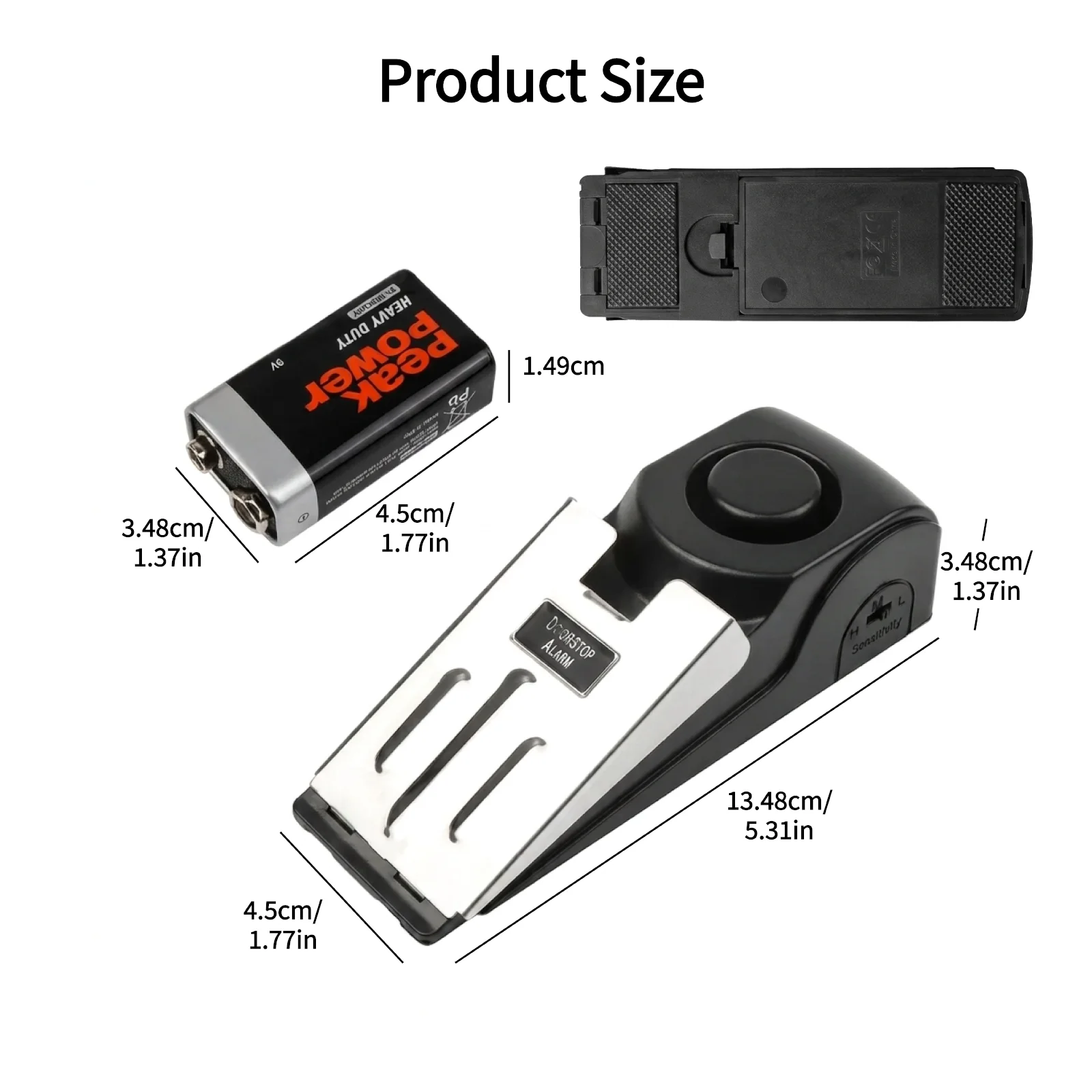 Door Stop Alarm, Door Stopper Security for Home Travel Apartment with 120DB Siren Portable Safety Tool