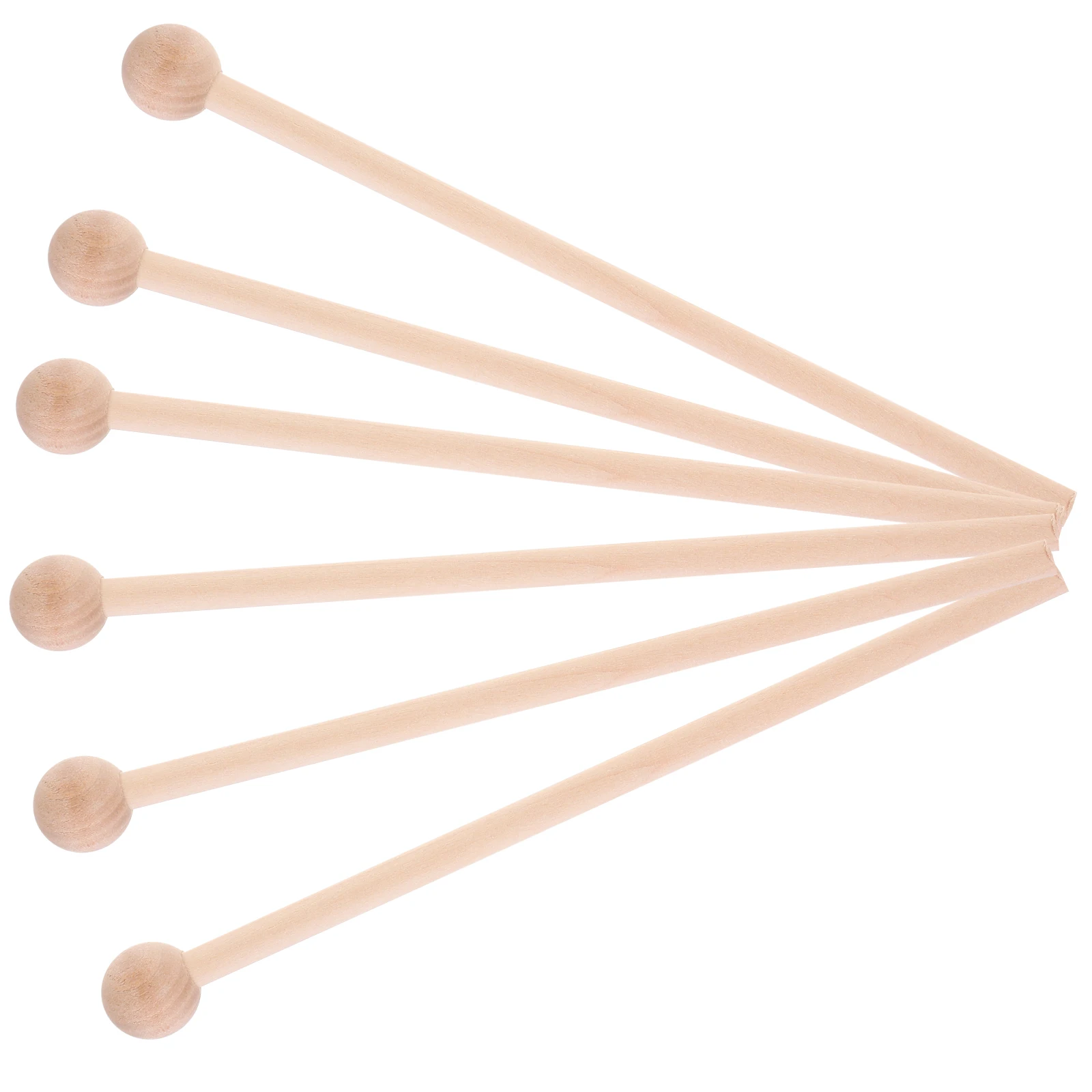 

6pcs Percussion Stick Mallets Musical Instrument Drum Sticks Ball End Children Gift Rhythm Practice Marimbas