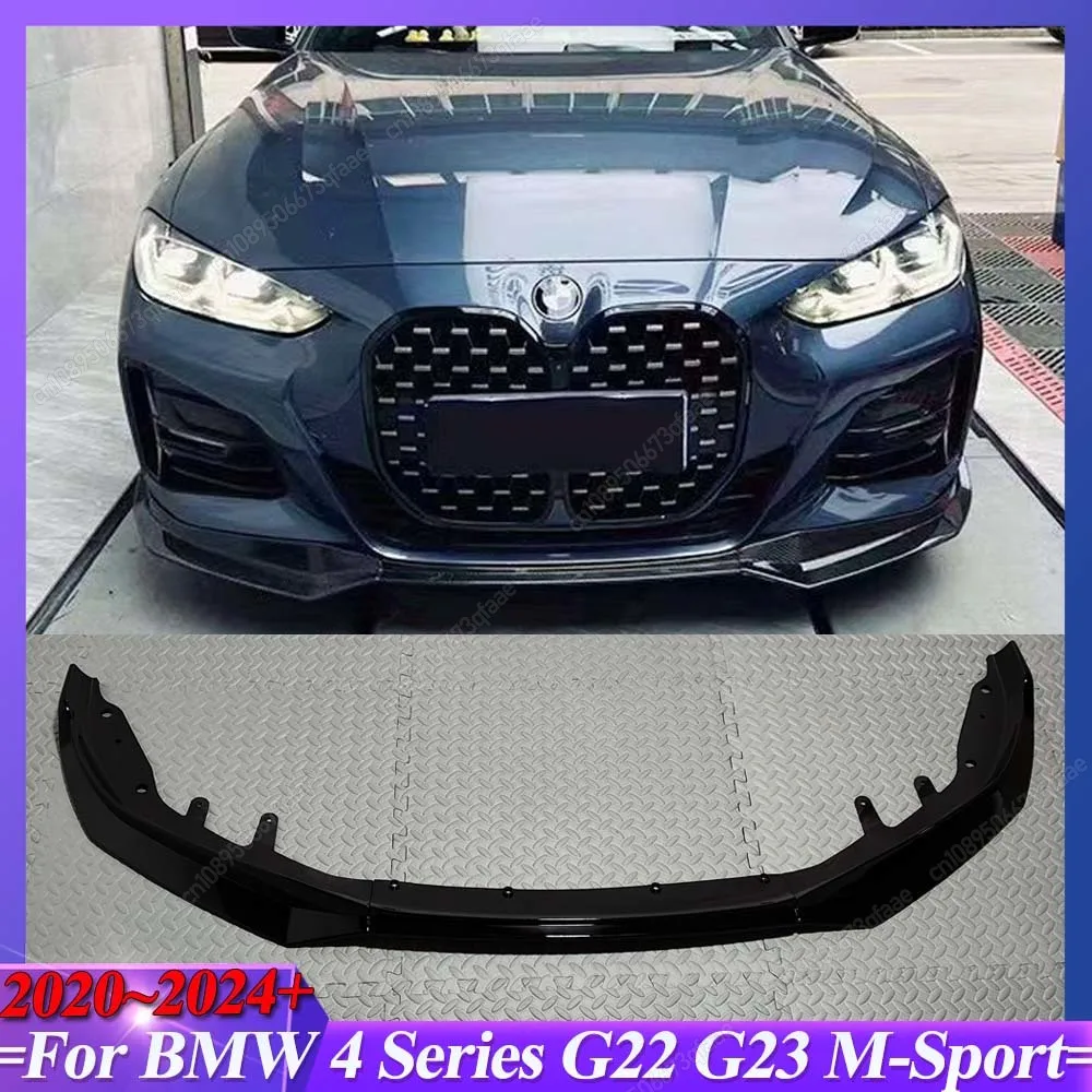 

For BMW G22 G23 2-Door M440i M440d 430d 430i 2020-2024+ Car Front Bumper Lip Spoiler Canard Splitter Diffuser Body Kits Tuning