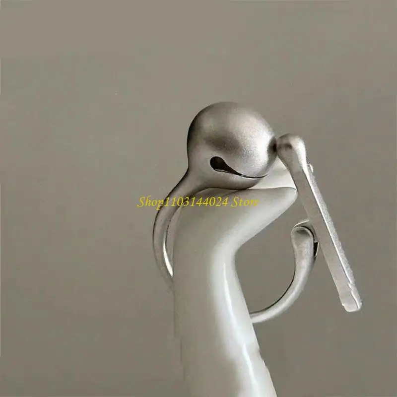 N5KE Contemporary Elegant Designs Muyu Rings Sturdy Alloy Materials Accessory Portable for Trendsetters Daily Casual Wear