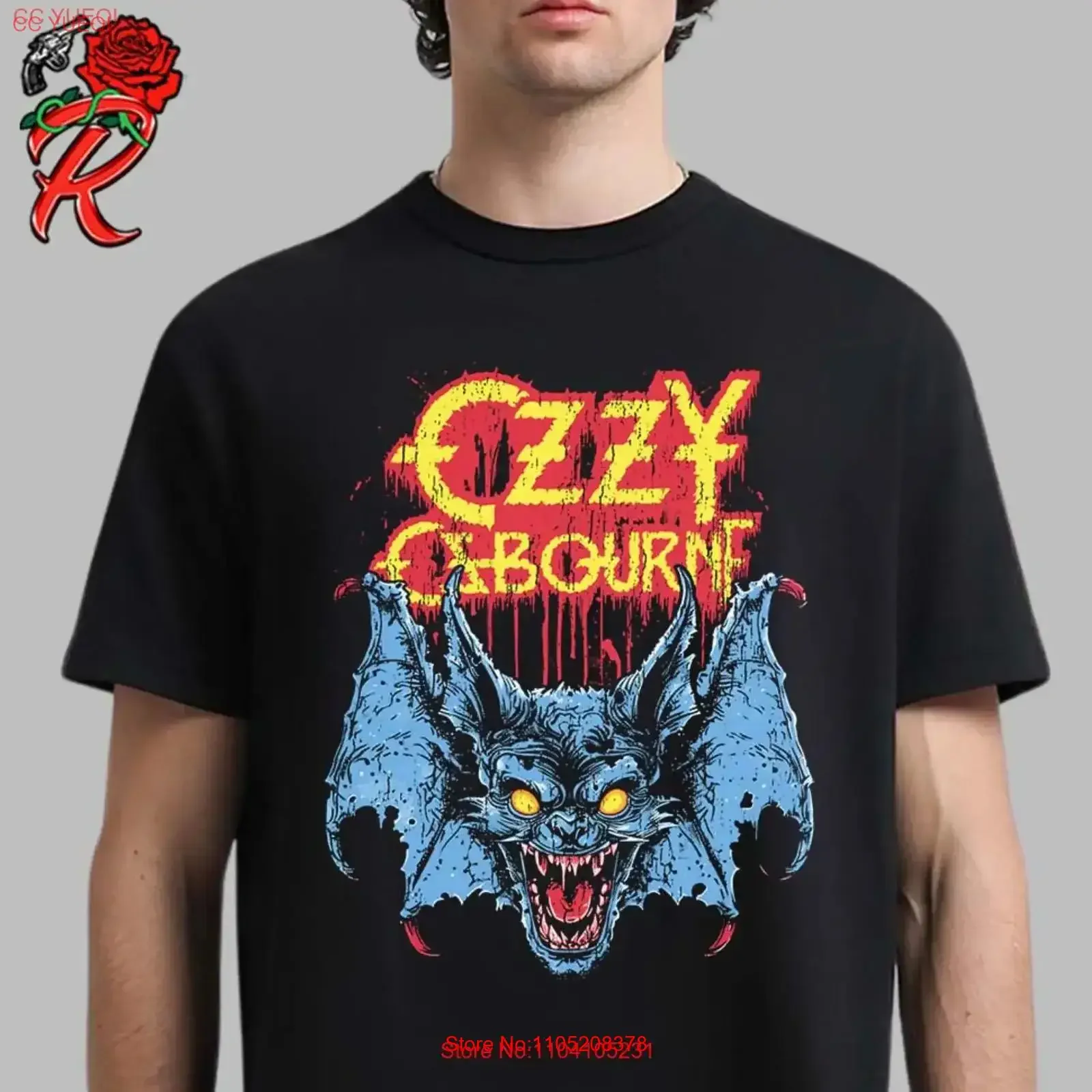 

Ozzy Osborne Glowing Eyes Bat T Shirt For Fans vintage Washed Stretched Stylish Soft designer clothes Unisex graphic streetwear