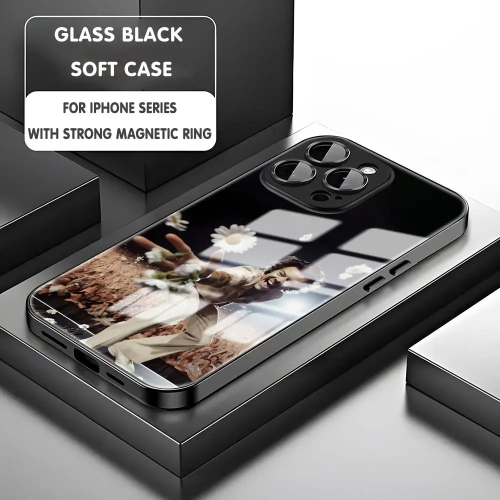 حافظة هاتف لهاتف آيفون 17 16 15 14 13 12 11 X XR XS 8 Plus Mini Pro Max المغني الشهير H-Harry S-Styles حافظة مغناطيسية زجاجية