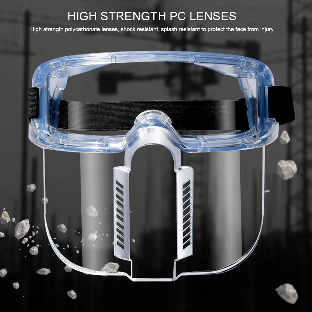 Anti-Fog Transparent Full Face Protective Mask Detachable Safety Face Guard For Welding