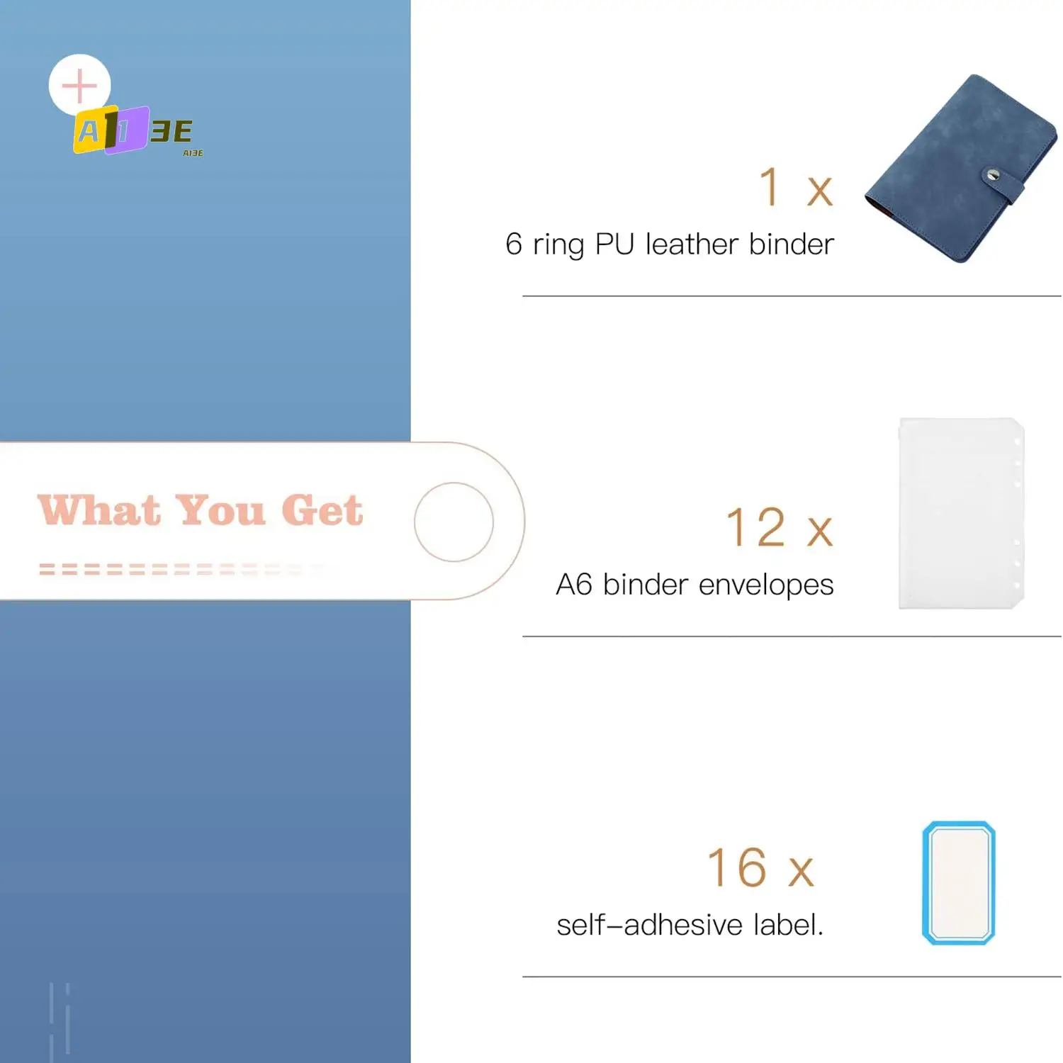 

A13E-A6 Бюджетная папка с конвертами на молнии, папка с обложкой для переплета Бюджетный планировщик с карманами для денежных конвертов и этикеткой