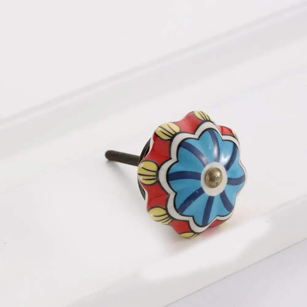 بسيطة ثقب واحد السيراميك اليقطين مقبض جولة خمر الباب مقابض سحب النمط الأوروبي موضة مقابض أدراج خزانة مشروبات #5