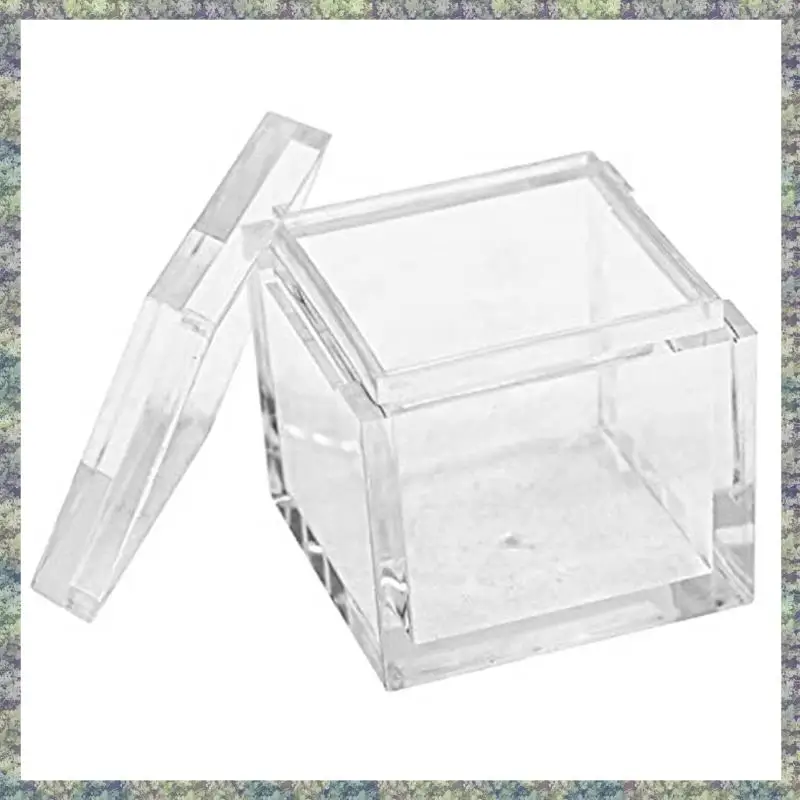 WON 10Pcs 아크릴 박스 트레이 0.39 인치 10Mm 요소 큐브 클리어 케이스 요소 컬렉션 용 주기율표 브래킷 내구성