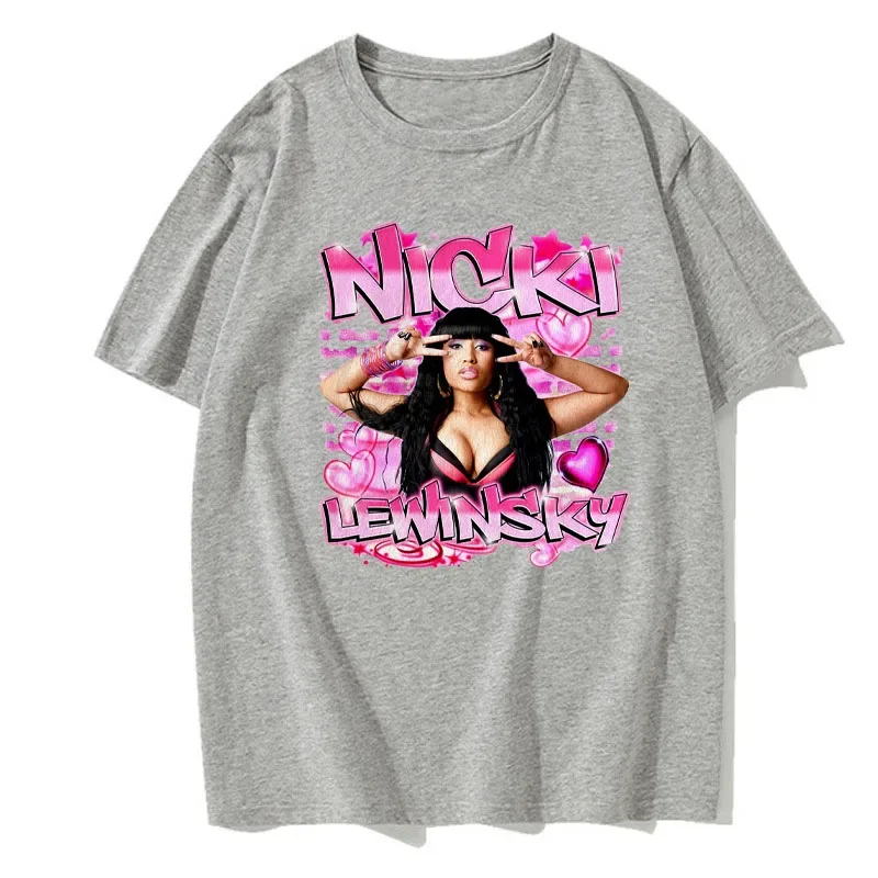 Nicki Minaj T-shirt Women Men Rapper fashion Style T Shirt Unisex Cotton Short Sleeve Tshirts Streetwear hip hop summer Clothes