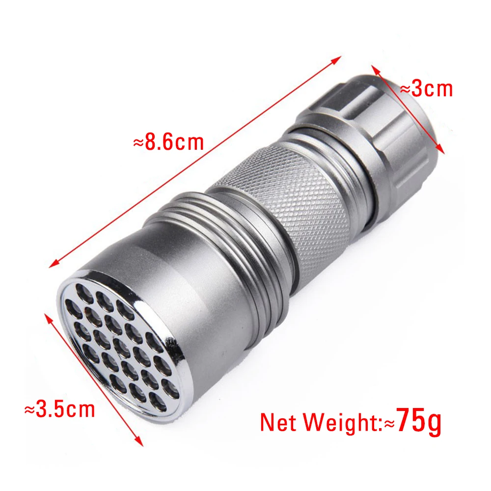 ICERIO 21LED Universal UV Glue Cure Light Torch for Fly Tying Fly Fishing Tools