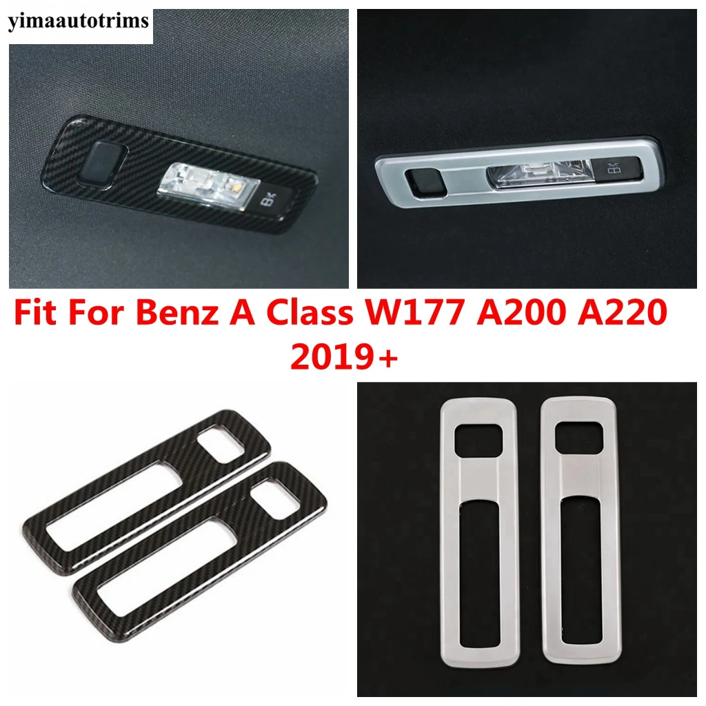 

Rear Reading Lights Lamps Frame Cover Trim Carbon Fiber / Matte Accessories Interior For Benz A Class W177 A200 A220 2019 - 2024