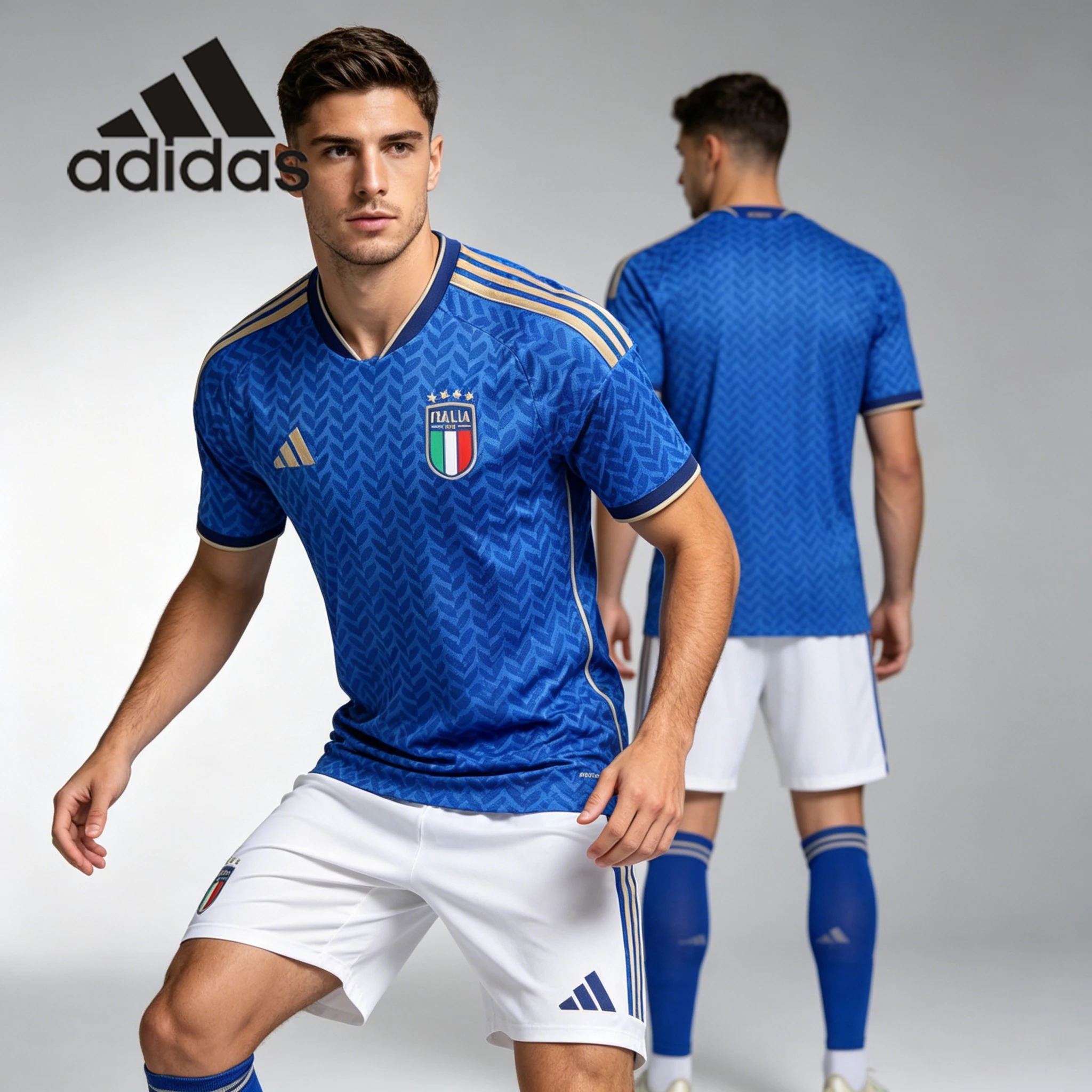Camiseta de Fútbol Réplica de la Selección Italiana para la Copa Mundial 2026, Unisex, Manga Corta, Adidas, JL6937