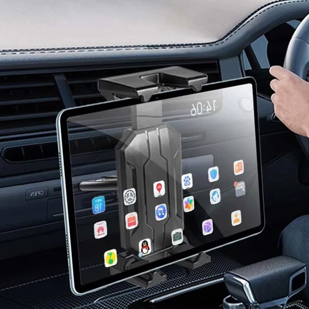 Universal Car Mount CD Player Slot Mount Tablet Stand Cell Phone Holder For Ipad Pro Air 4 To 14 Inch Tab Smartphone Gps