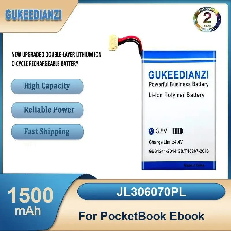 

JL306070PL 1500 мАч Аккумулятор большой емкости для чтения книг для электронной книги PocketBook