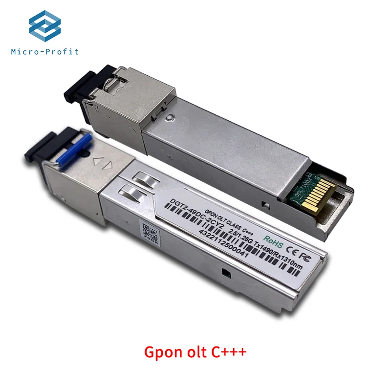 

FTTH GPON OLT C+++ 1,25/2,5G 7DB 8DB 9DB Модуль PON Модули SFP Порт SC Tx1490, Rx1310nm BDCOM Совместимость с ZTE fiberhome