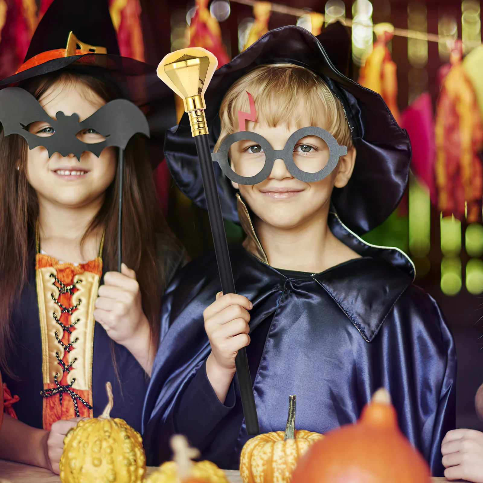 ไม้เท้ากษัตริย์สำหรับคอสเพลย์ อุปกรณ์ประกอบชุดฮาโลวีน ไม้เท้าราชวงศ์แบบพกพา สำหรับสวมบทบาท แต่งตัว ไม้เท้ากษัตริย์