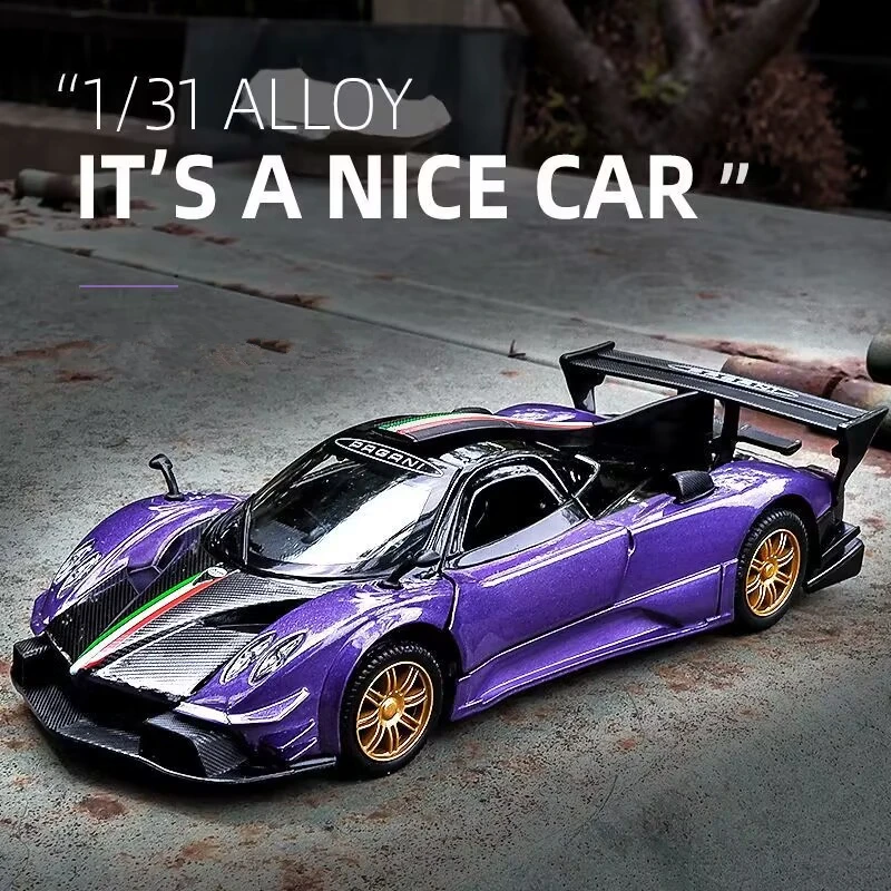 1:32 Pagani Zonda R Revolucion Alloy Sports Car Model Diecasts Metal Racing Car Model Simulation Sound and Light Toys Gifts