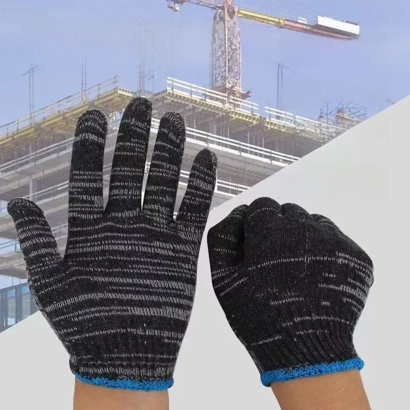 Durable Cotton Thread Work Gloves Wear Resistant Maintenance Labor Protection Thickened Nylon  Oil Resistant Constructi...