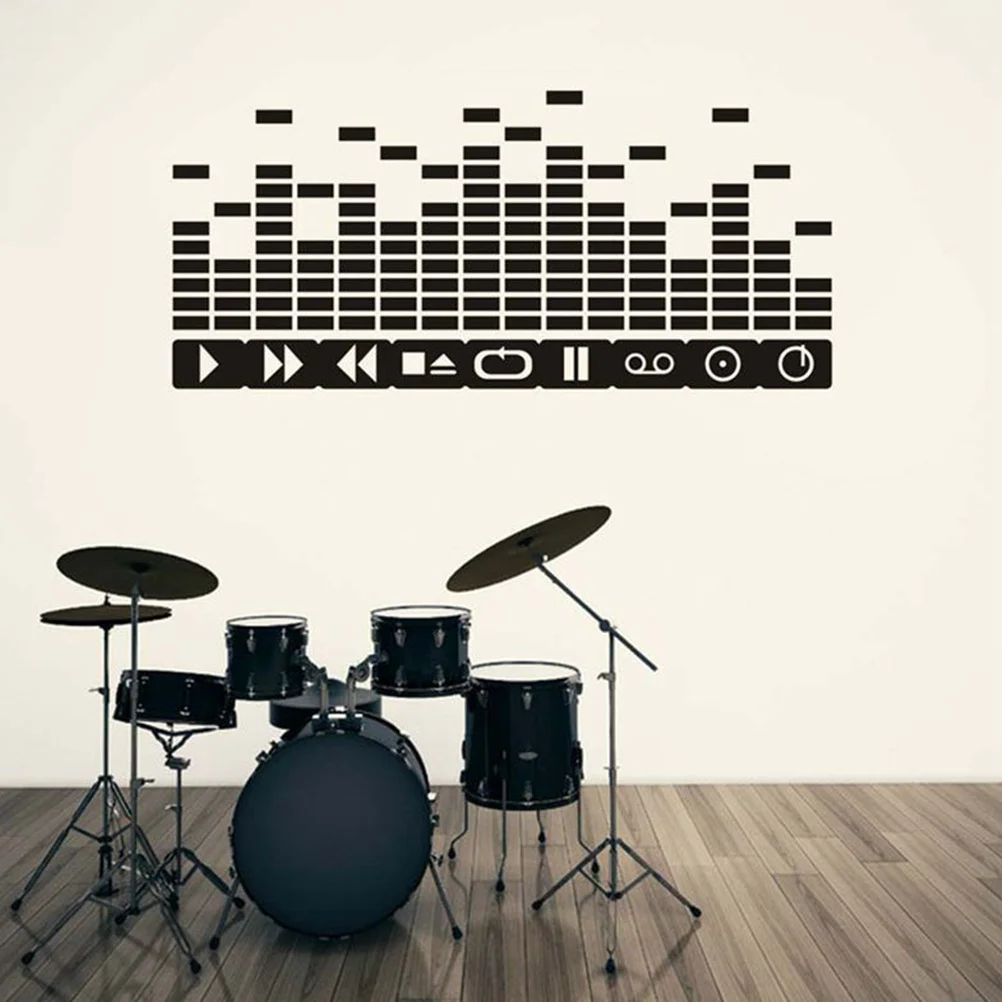 

Music Rhythm Wall Sticker Creative Home Decorative PVC Wall Decal Bedroom Living Room Wallpaper Peel Stick Remove Residue