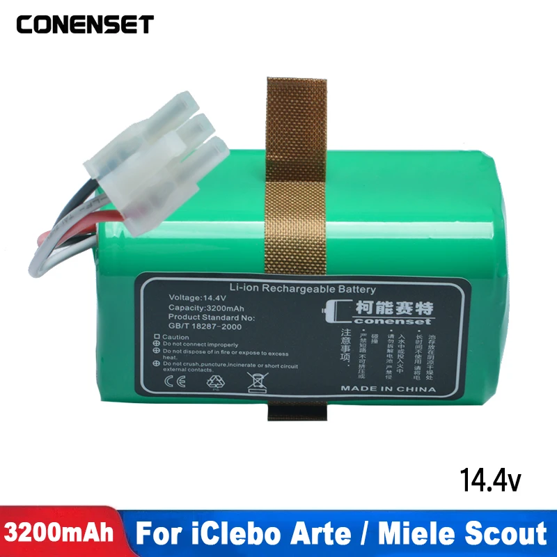 Miele Scout RX1 RX1-SJQL0 Scou RX2 로봇 진공 청소기 액세서리 예비 부품 용 3200mAh 14.4V 배터리