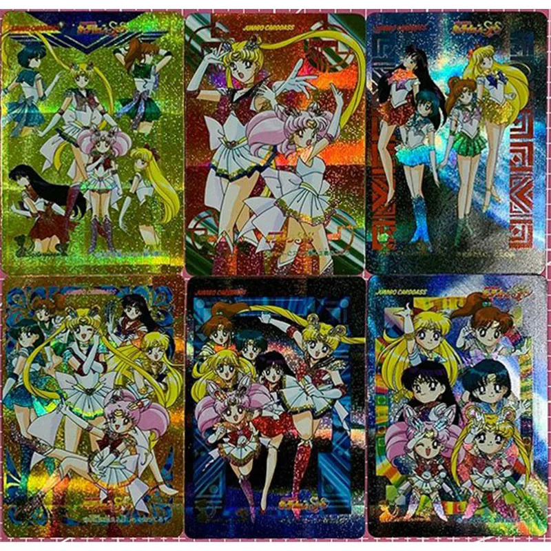 Anime Character Dee Collection Cafu Buki Sukino Sero Merkel Mizuno Ami Laser Glitter Card Boy Game Toys Christmas Birthday Gifts