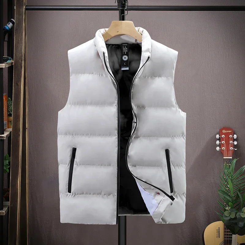 Men's Winter Color-blocked Pedder Vest Versatile Outdoor Sports Windproof Vest Men's Winter Casual Thick Thermal Vest