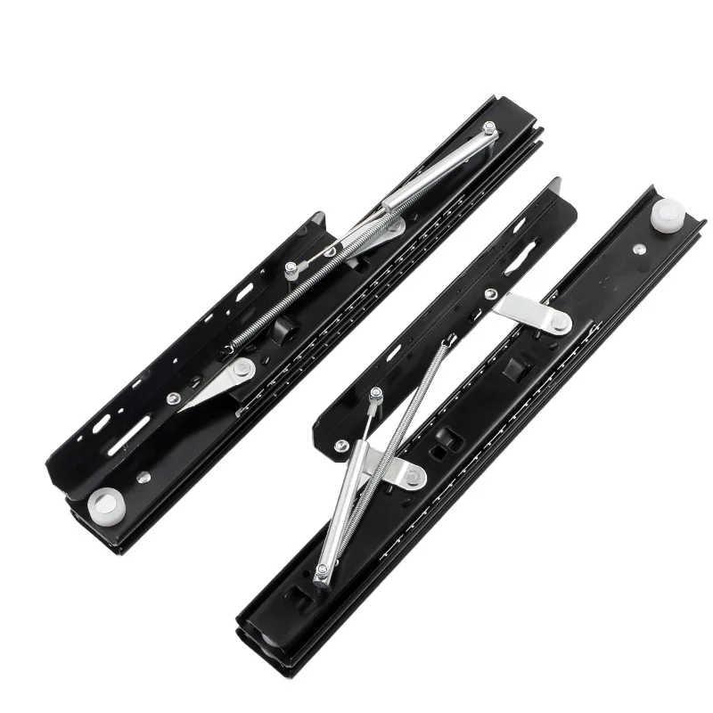 Rising invisible pull-out track telescopic desk side installation extension extension guide rail accessories desktop dining