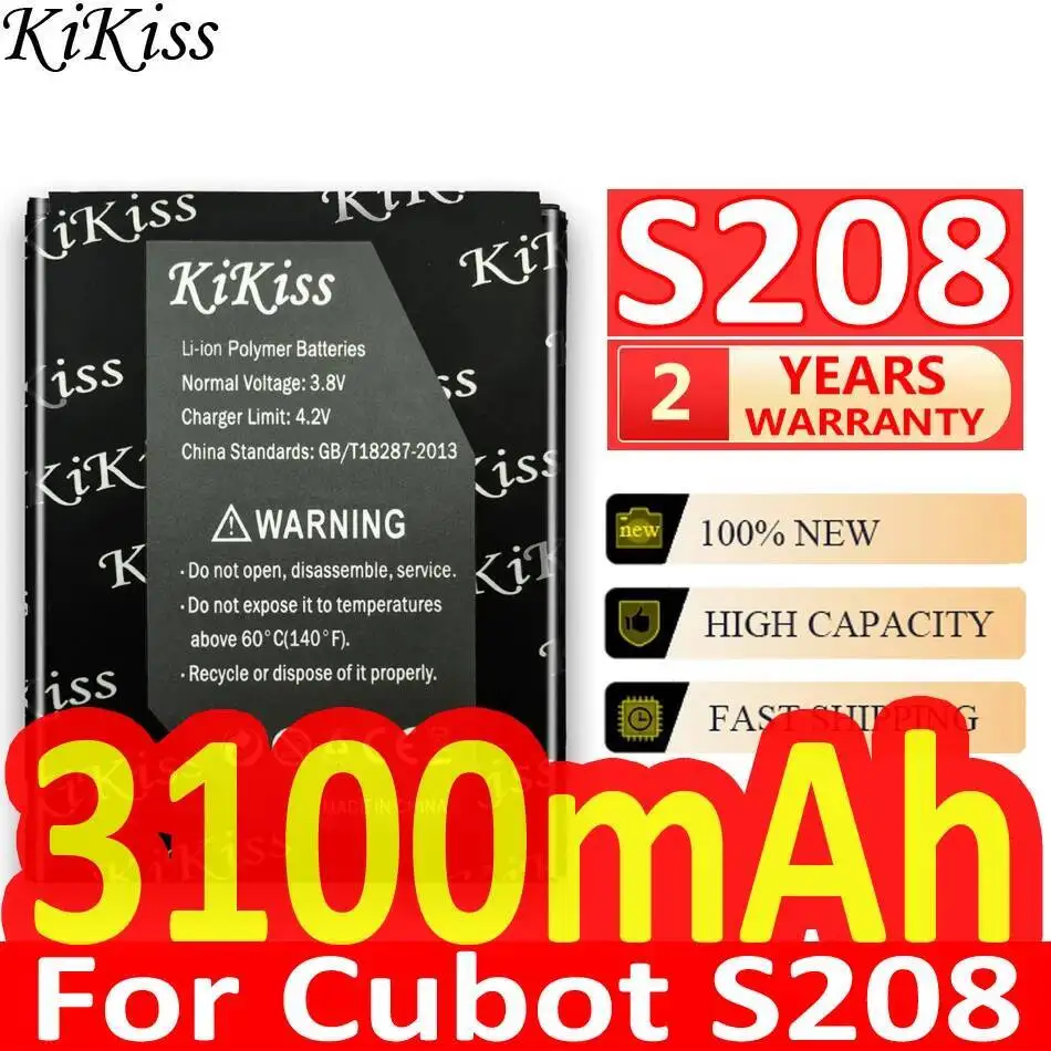

3100Mah Long-Lasting For Cubot S208 Smart Phone Mobile Battery