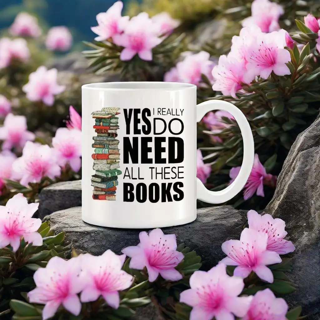 Grand livre tasses pour livre de bibliothécaire Nerd cadeaux amateurs de livres cadeaux d'anniversaire de noël nouveauté café tasses à thé en céramique blanc 11 oz
