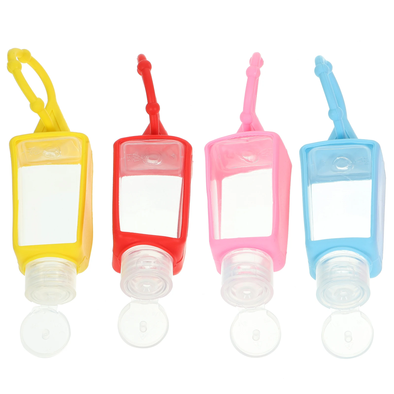 

4 Pcs Bottles Silicone Sleeve Travel Size Handwashing Liquid Containers Portable Storage Bottle Gifts