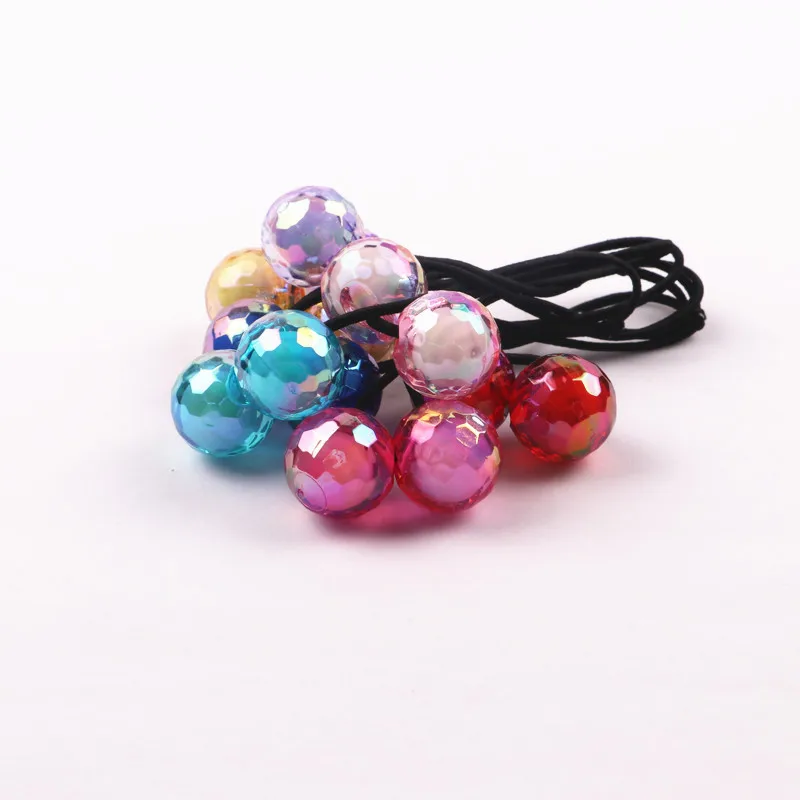 2pcs/lot Korean children\'s hair accessories wholesale cartoon colorful ball hair ring hair rope rubber band head hair rope