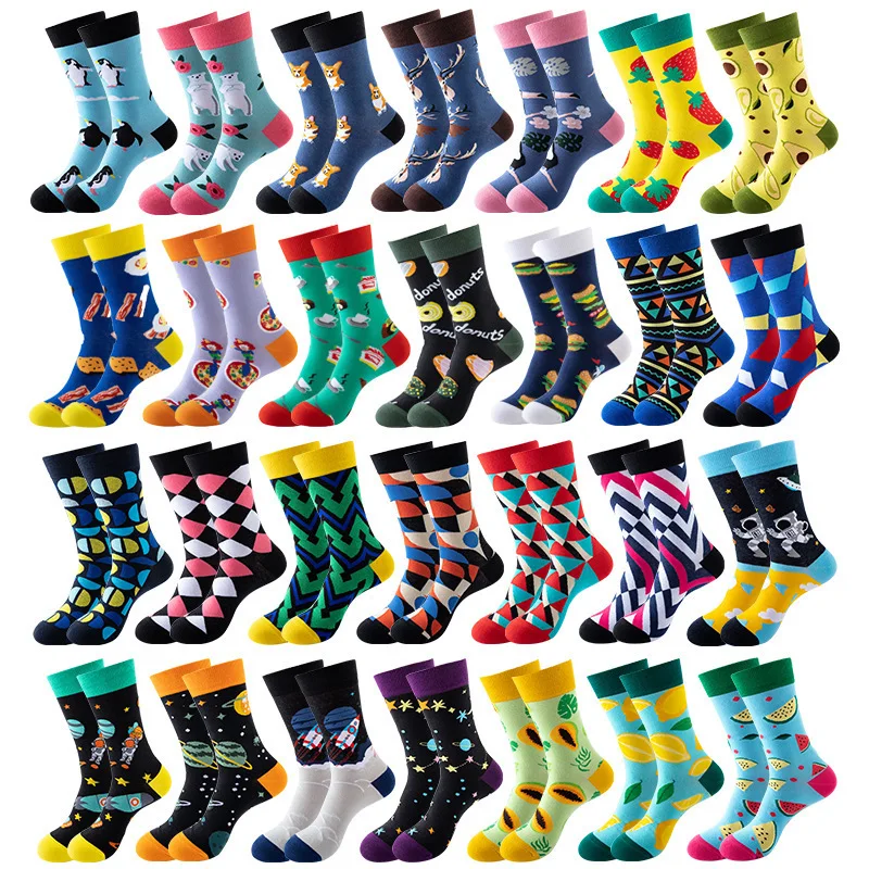 

New personalized mid tube cotton socks for autumn and winter, anti odor socks for men and women, trendy socks for men and women,