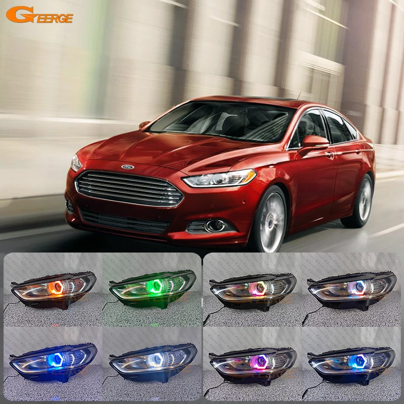 

For Ford Mondeo Mk5 V Fusion 2013 2014 2015 2016 Bluetooth App Ultra Bright Multi Color RGB Hex Led Angel Eyes Kit Halo Rings