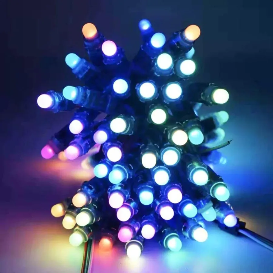 CMLAMP WS2811 IC LED Pixel Light DC5V Luce digitale diffusa ColorChange RGB Addrable LED String Light Impermeabile IP67 Outdoor