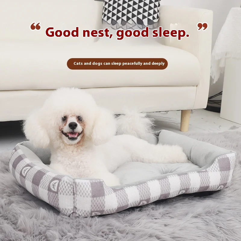 

Теплый домик для собак, мягкое гнездо для домашних животных, большие корзины для кровати для собак, осенне-зимняя питомник для кошек, моющиеся товары для щенков, подходит для зимы