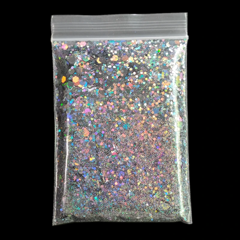 128 cores 20 g/saco hexágono holográfico prego glitter lantejoulas laser mix tamanho chunky camaleão glitter manicure glitter pigmento