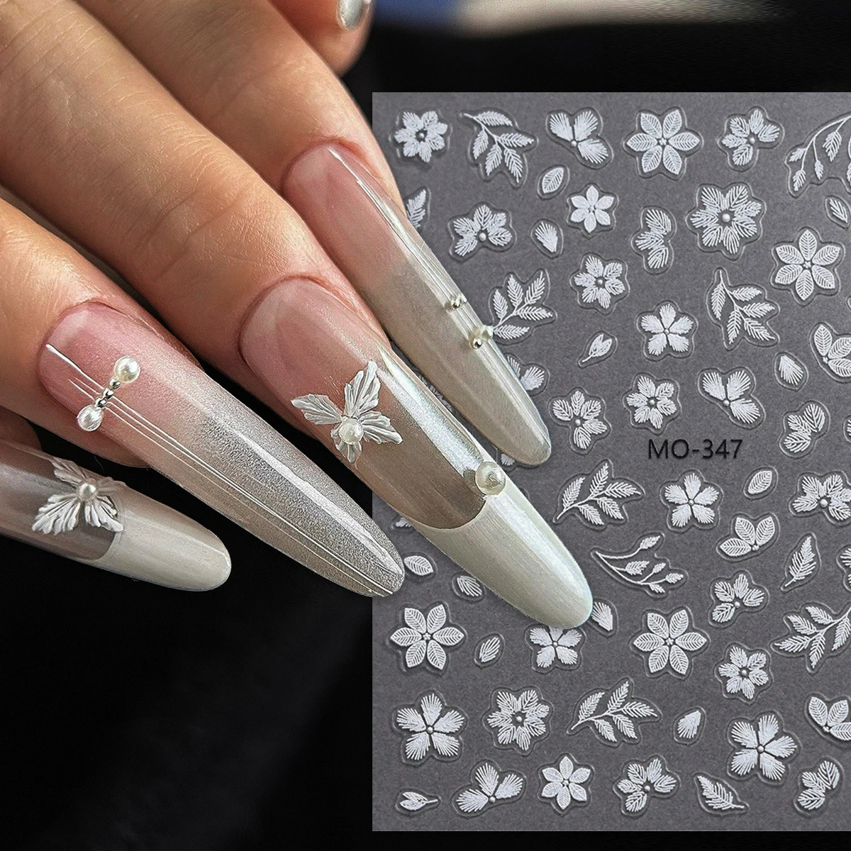 5D gestickte Blumen Nagelaufkleber Frühling Sommer bunte Blütenblätter Abziehbilder Nagelschieber Relief Kunst Maniküre Dekoration für Frauen