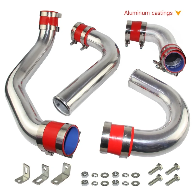 Aluminum Front Mount Intercooler Piping Hose Kit For Toyota Chaser MARK II JZX110 1JZ-GTE 2.5L Torbo Engine 2000-2004