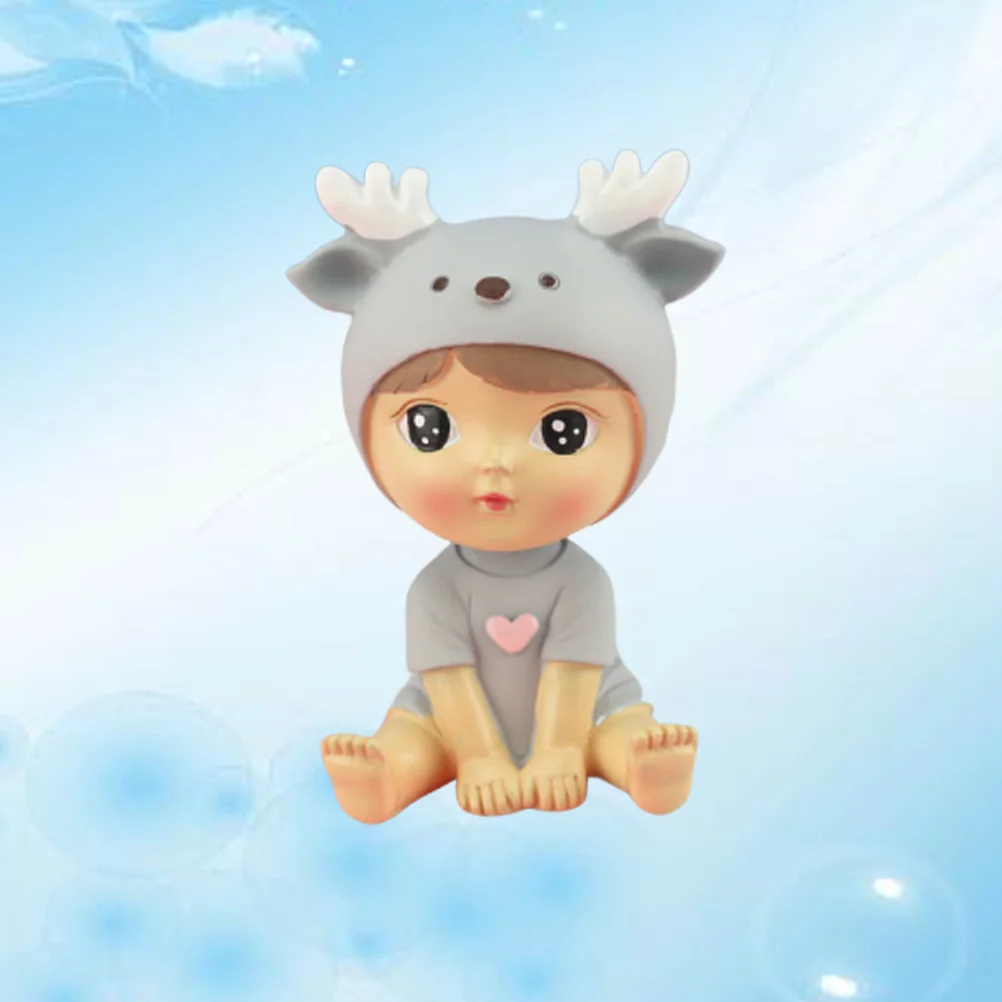 

1Pcs Car Ornament Cartoon Rabbit Cake Resin Craft Party Cake Ornament Decorative Home Adornment Unique Table Desk