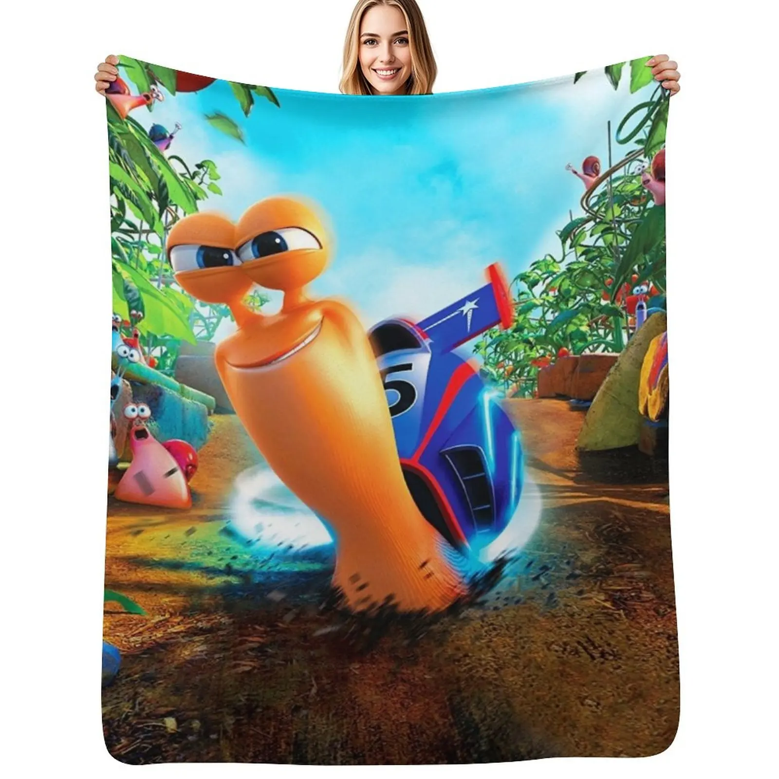 turbo animation characters turbo vs child Throw Blanket Multi Purpose Soft Warm Blanket for Home Travel