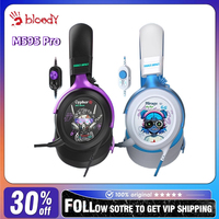 A4Tech Bloody Savage Impact M595 Pro Wired FPS Head-mounted AI Noise Reduction E-sports Gamer Headset for CSGO/PUBG/CF