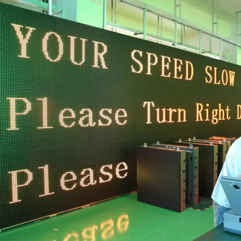 Placa de Mensagem LED Externa de Cor Única com Texto em Movimento