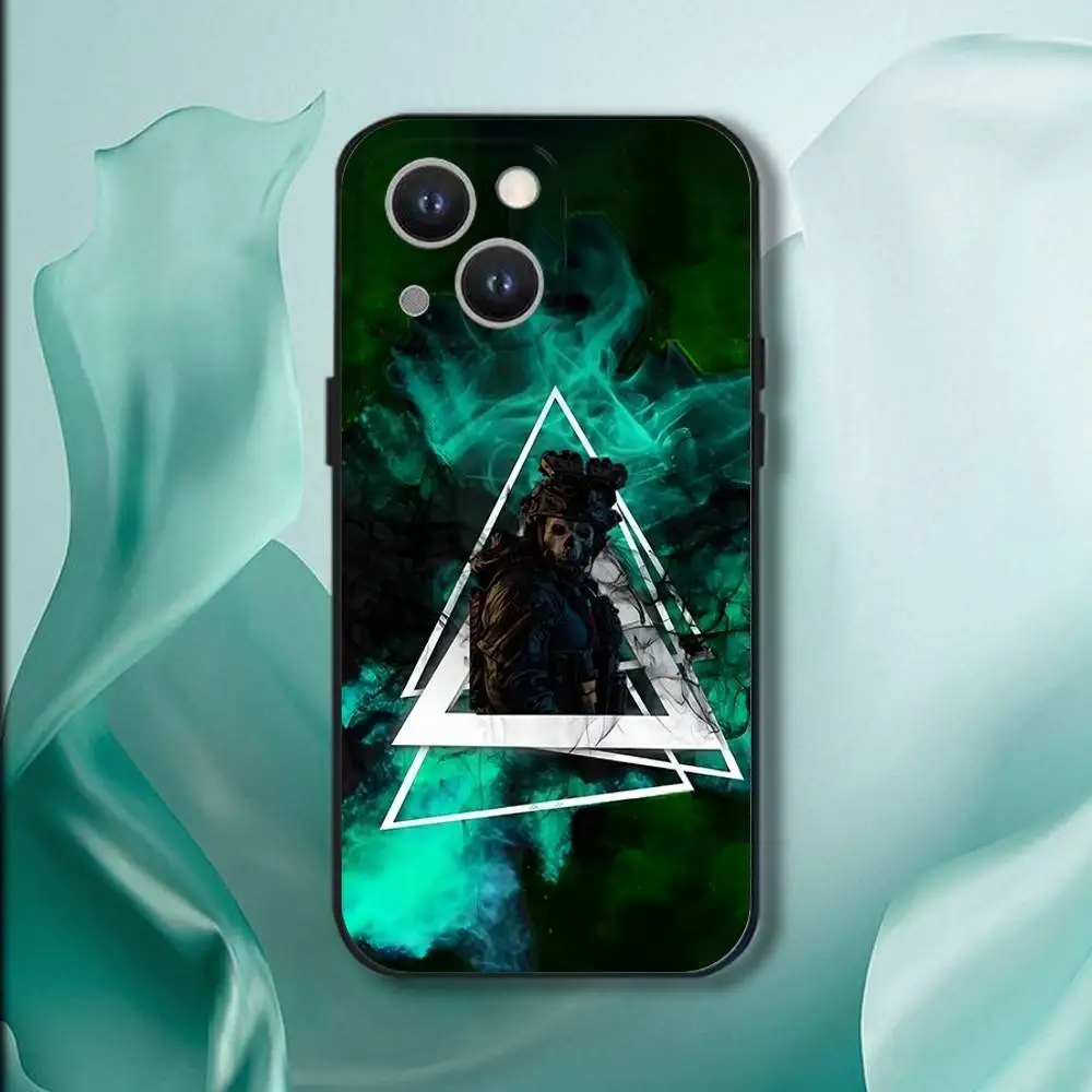 حافظة هاتف COD Call Of Duty G-Ghost لهاتف iPhone 16,15,14,13,12,11,Pro,XS,Max,XR,Plus,E,SE4,غطاء ناعم أسود صغير