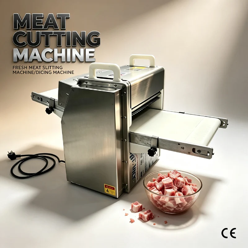 Fresh Meat Slicing Strip Machine Shredding Dicing Meat Cutting Machine For Canteen Restaurant Supermarket Customizable Size