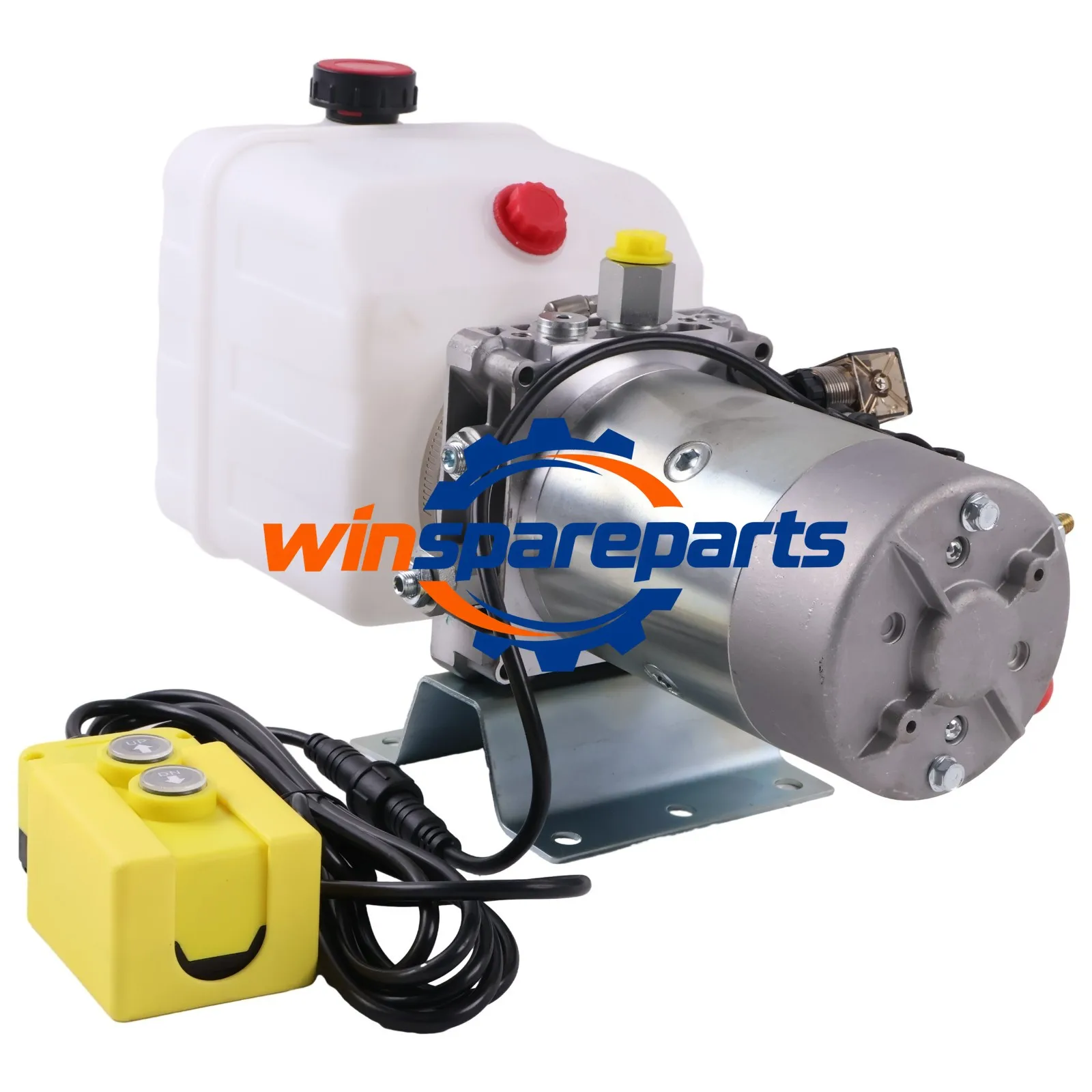 12V DC Single Acting Hydraulic Power Unit 4 Quart Tank With Remote Control